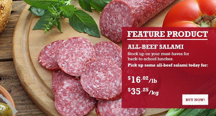 Featured Product: All-Beef Salami